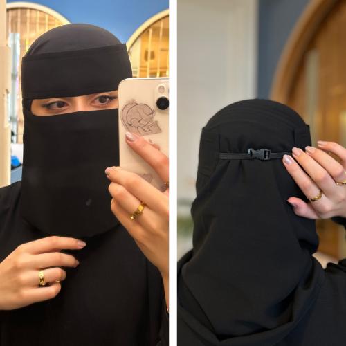 ثلاثه نقاب مشبك قصير