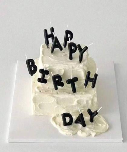 شموع ( HAPPY BIRTHDAY ) لون أسود