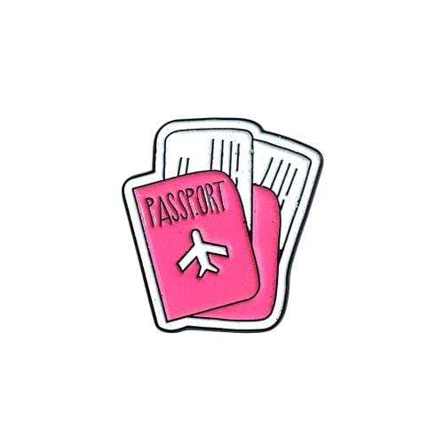 ستكر معدني - Passport الوردي