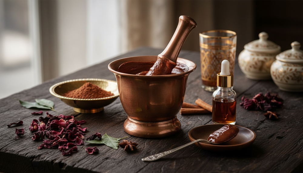 طريقة عجن الحناء للون العنابي (وصفات مجربة)