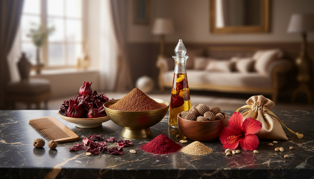 أفضل إضافات للحناء لتطويل الشعر (محلب، كركديه)