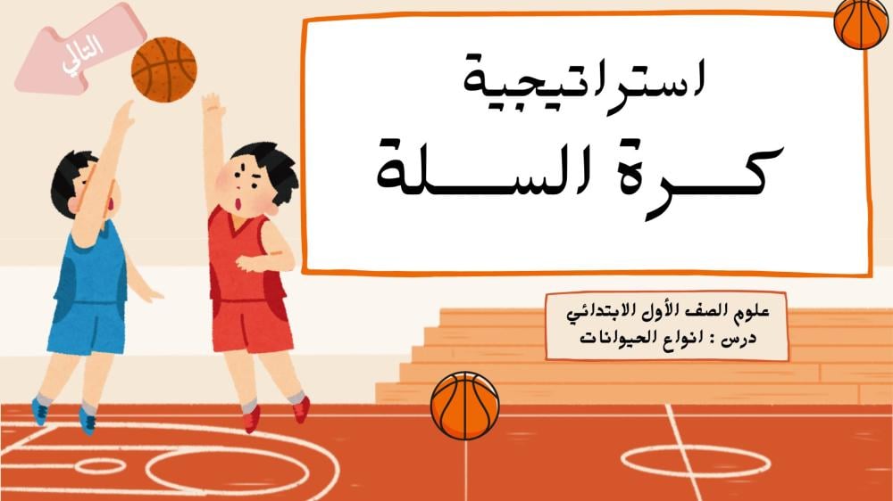 استراتيجية كرة السلة - لمادة العلوم للصف الأول الابتدائي