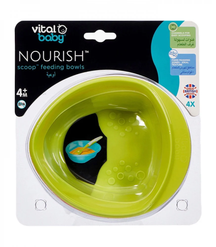 Vital Baby - طقم أوعية سكوب™ لتعليم الأكل (4 قطع)