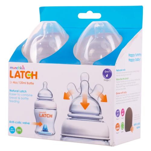 MUNCHKIN LATCH™ 4OZ BOTTLE 120ML-2PK