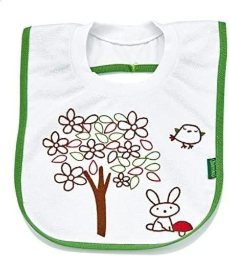BABYJEM RIB NECK PRINTED GREEN TREE APRON