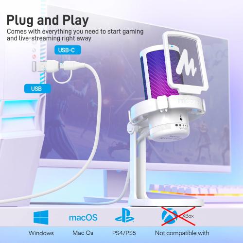 ميكروفون للألعاب mauno Gamerwave DGM20 RGB