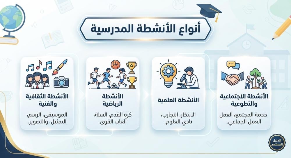 أنواع الأنشطة المدرسية
