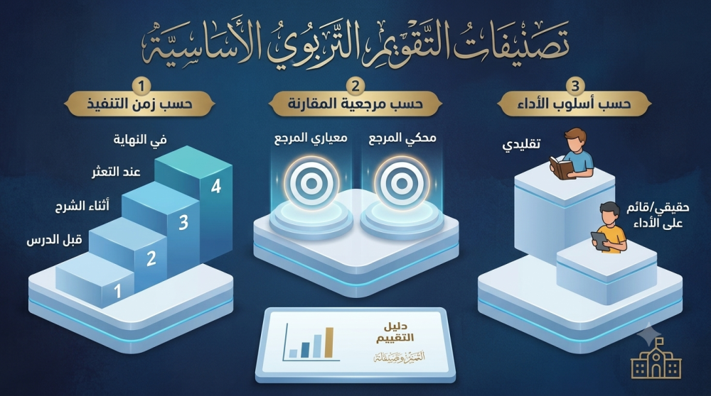 أنواع التقويم وتصنيفاته في التدريس