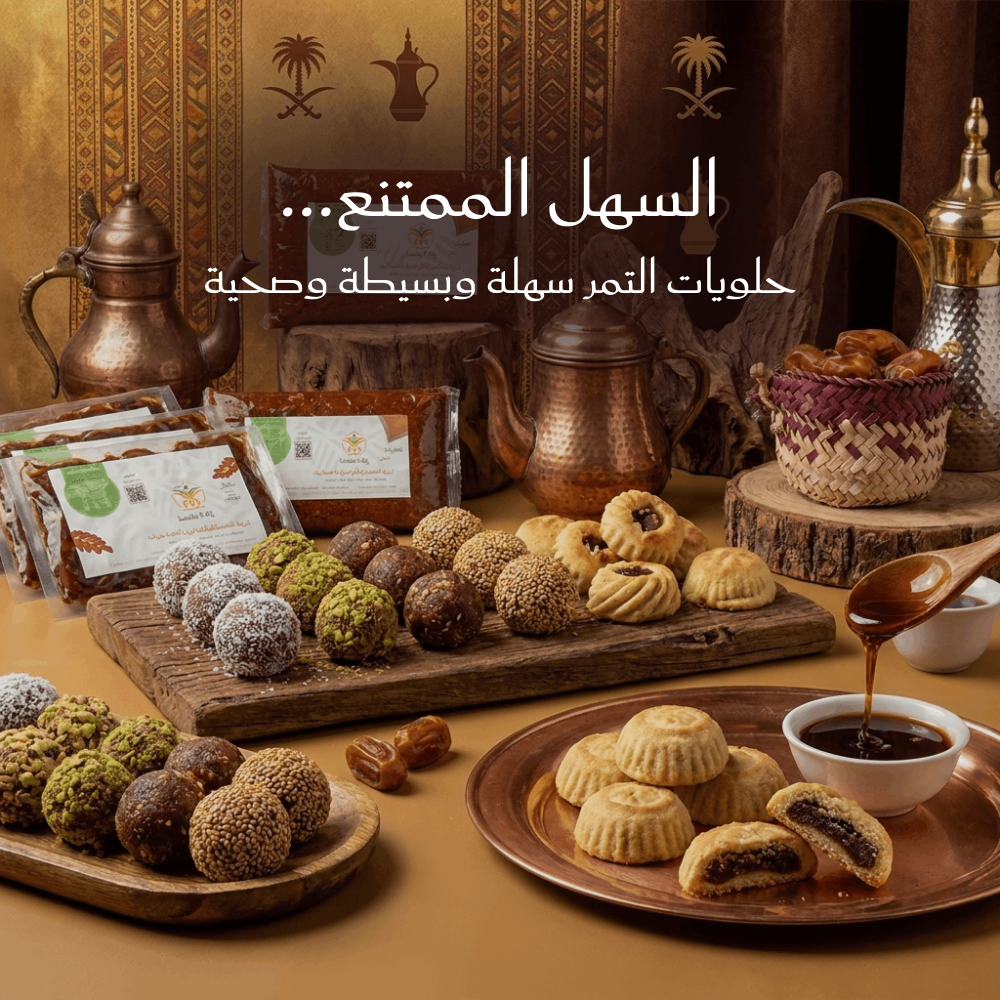 حلويات التمر سهلة وبسيطة