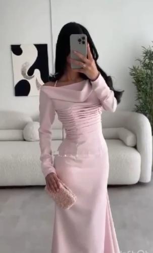 فستان سهره ناعم باكمام