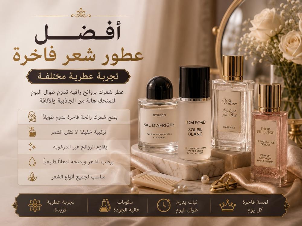 أفضل عطور شعر فاخرة — تجربة عطرية مختلفة