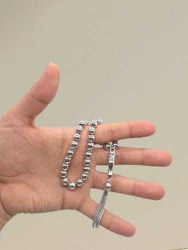 سبحة فضة بالروديوم 925 عدد 33