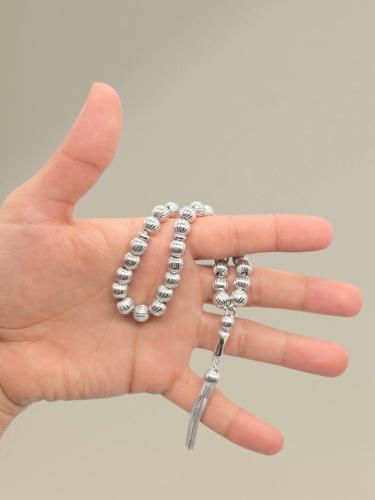 سبحة فضة بالروديوم 925 عدد 33