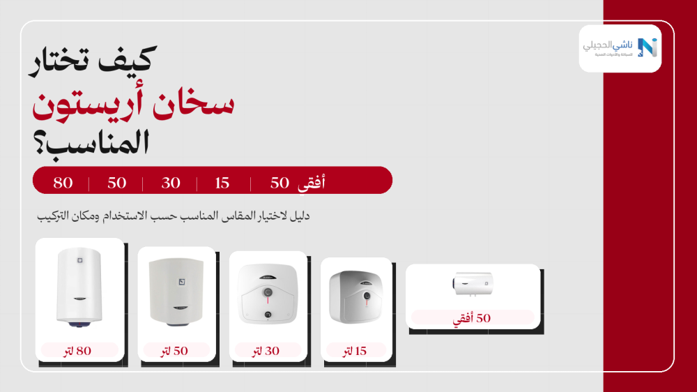 كيف تختار سخان أريستون المناسب؟ 15 لتر أم 30 أم 50 أم 80 لتر