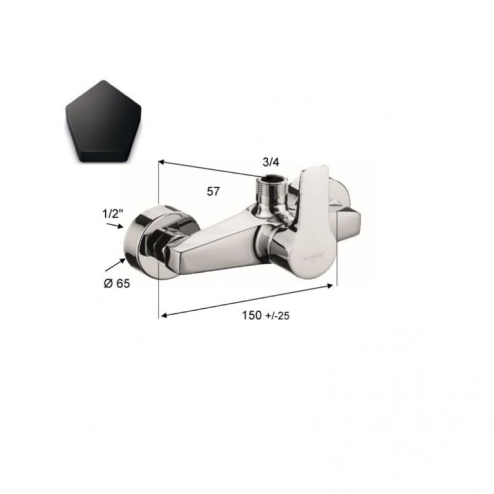 خلاط شطاف اتوماتيك 1001 أسود بتصميم إيطالي فاخر