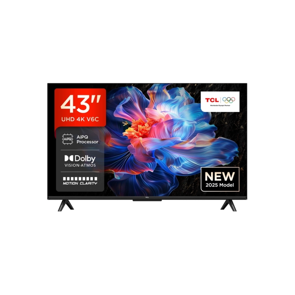 43V6C, TCL 43-inch (4k-UHD) Smart Google TV, 60Hz تمكين المحلية