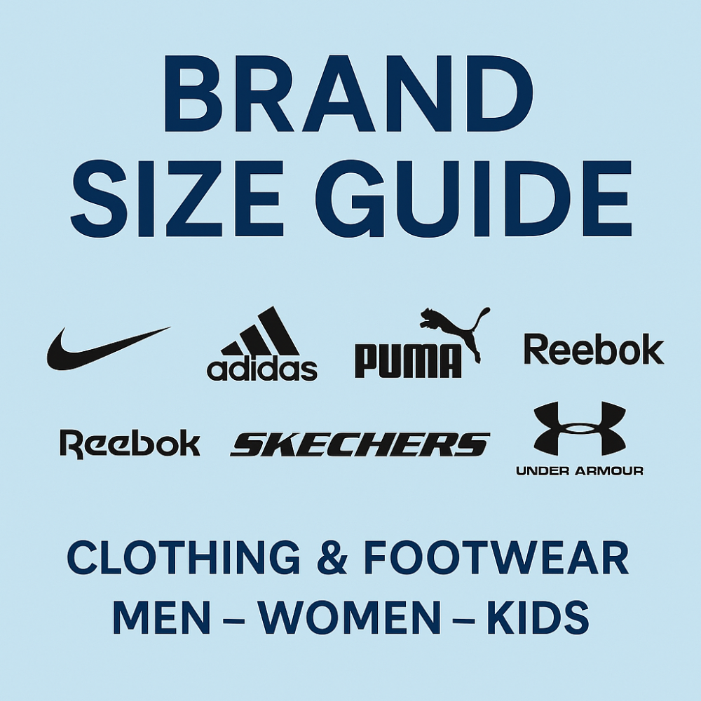 جداول المقاسات الرسمية لماركات الملابس والأحذية