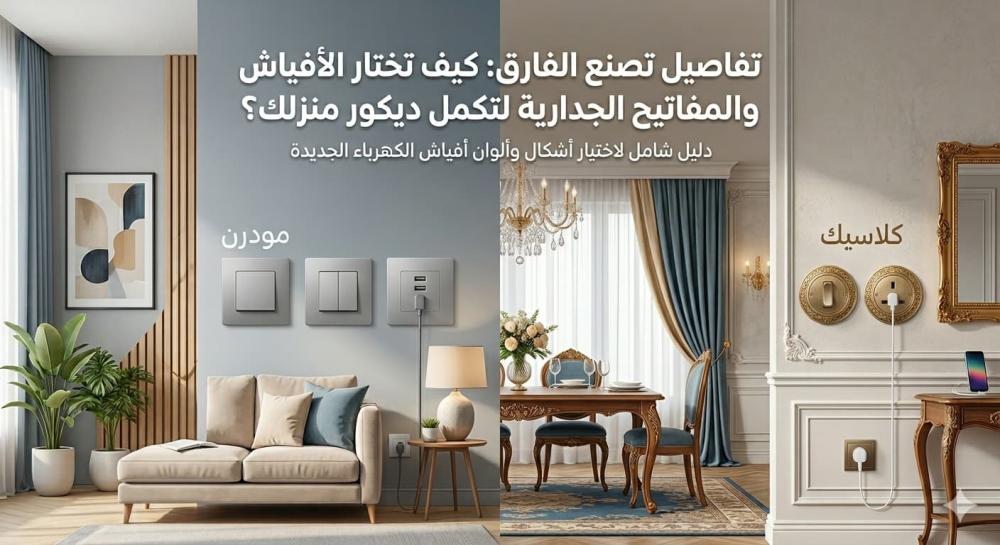تفاصيل تصنع الفارق: كيف تختار الأفياش والمفاتيح الجدارية لتكمل ديكور منزلك؟