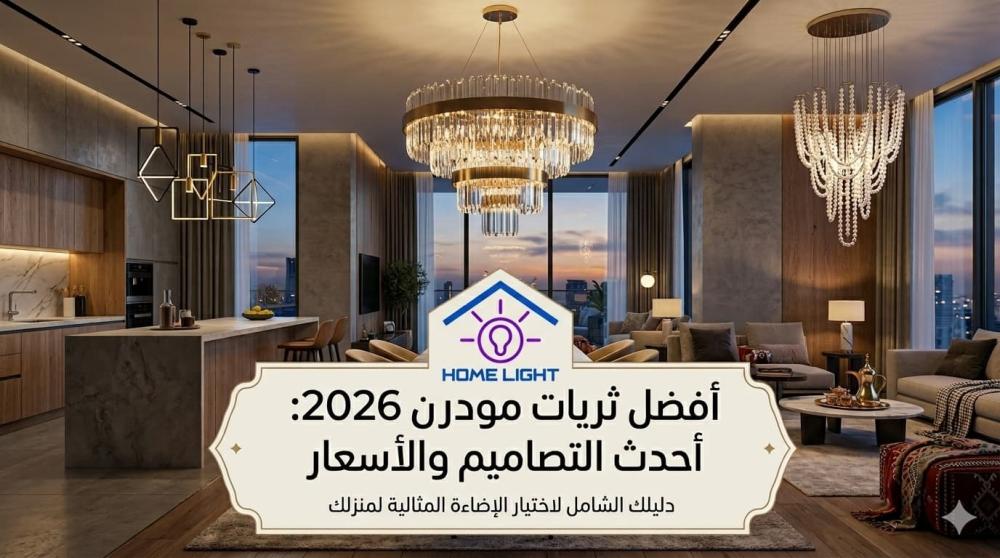 ثريات مودرن 2026: أحدث التصاميم والأسعار