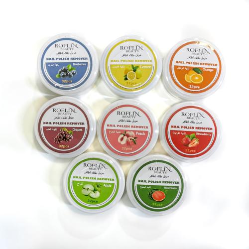 مناديل مزيل مناكير بالفواكه روفلين بيوتي 32 منديل
