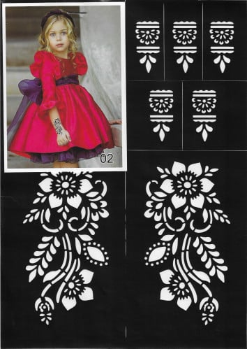 استكر نقش الحناء لليدين للاطفال 02