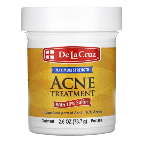 مرهم علاج حب الشباب للوجه والجسم 10 كبريت تجفيف وتنظيف من دي لا كروز