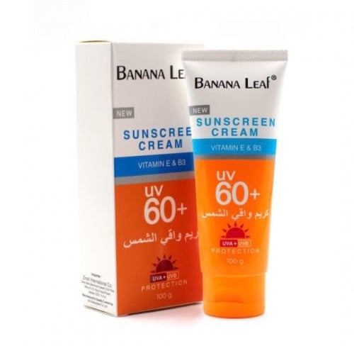 كريم واقي شمس بفيتامين E و B3 وبمعامل حماية 60 من بنانا ليف