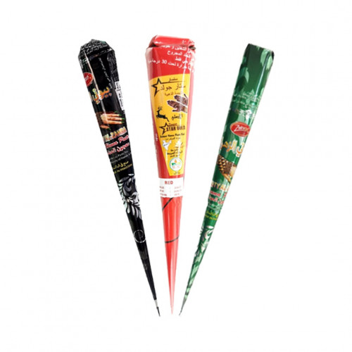 3 اقماع حناء متنوعة