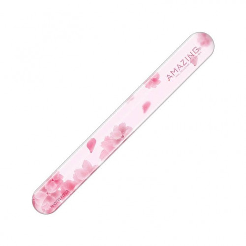 مبرد وملمع الاظافر الزجاجي الكوري برسومات زهور 7 AMAZING