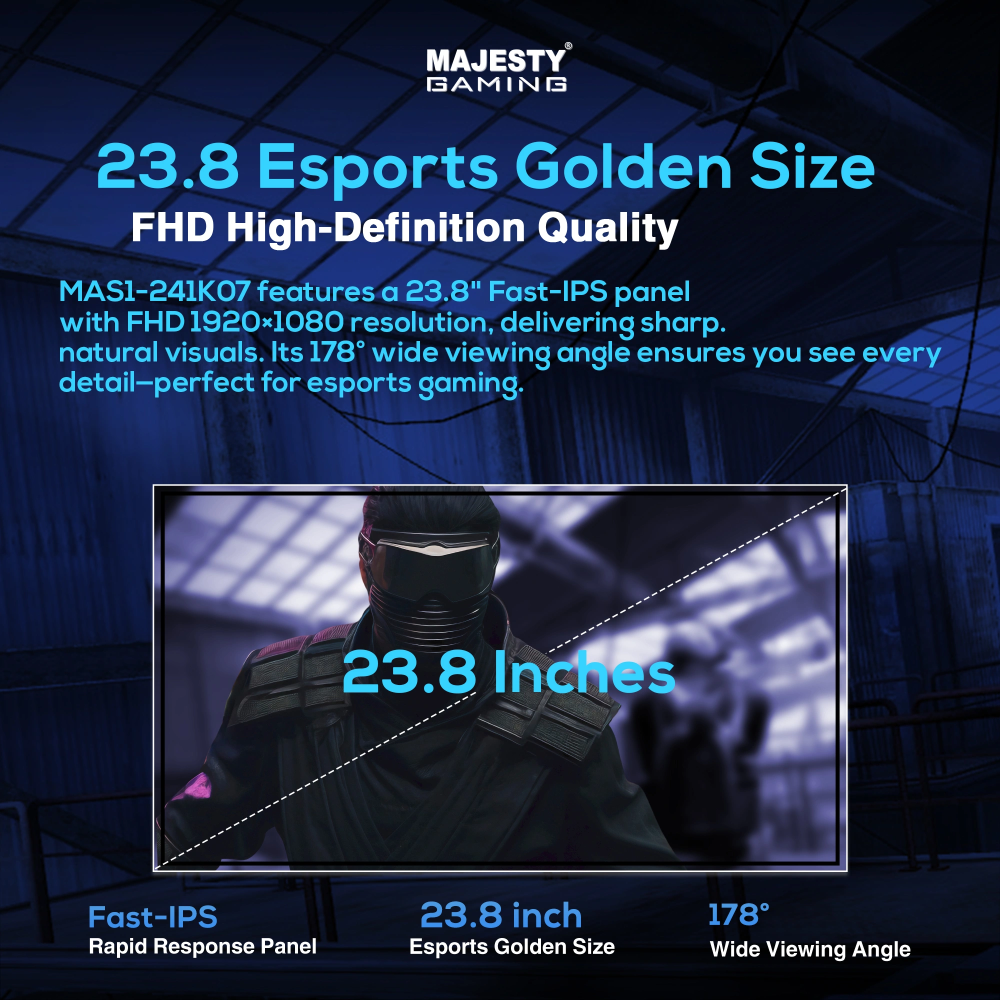 MAJESTY GAMING MONITOR 24 inch 23.8 120HZ IPS FHD