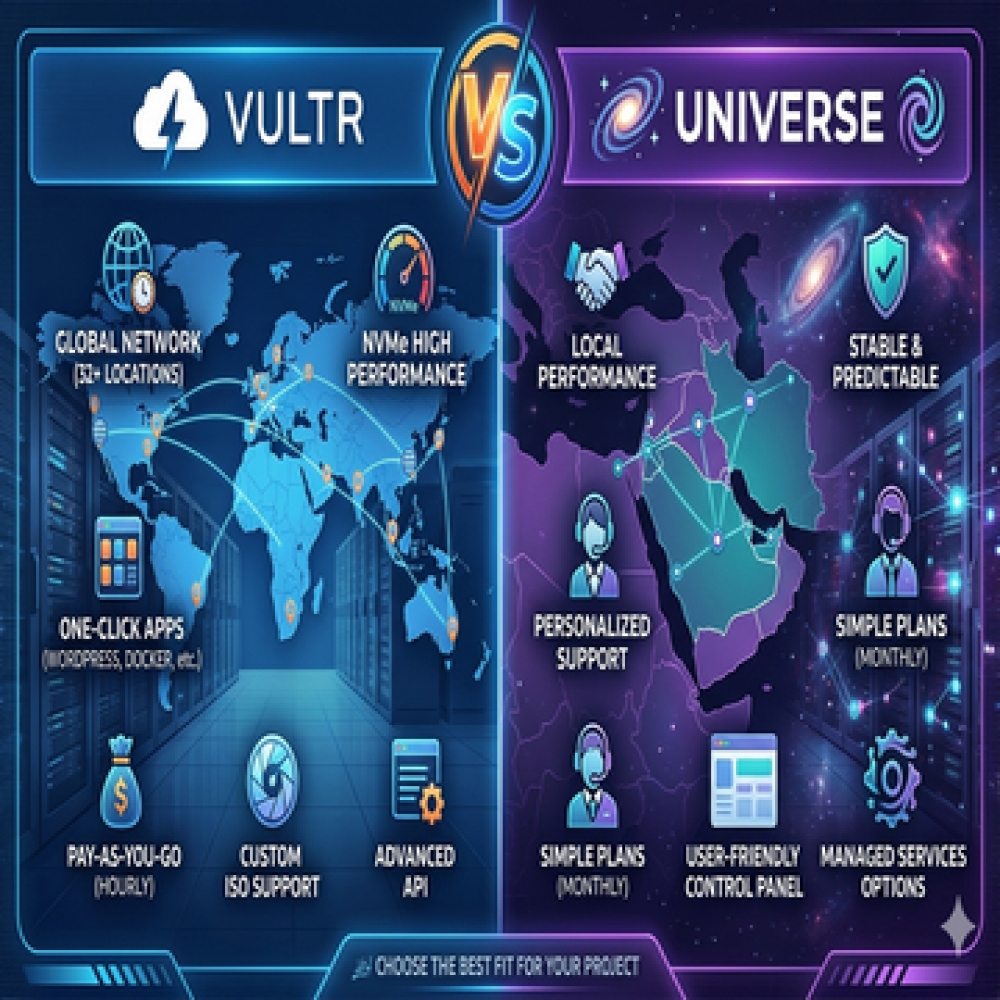 Vultr أم Universe؟ المواجهة النهائية