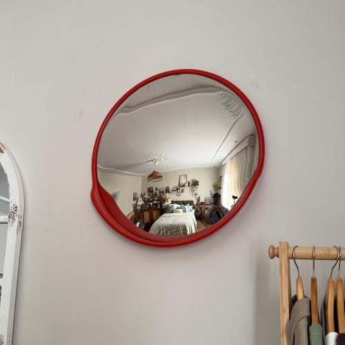 Convex Mirror Red