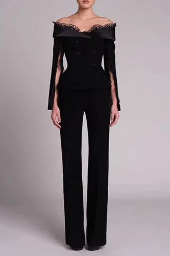 طقم نسائي اسود فاخر