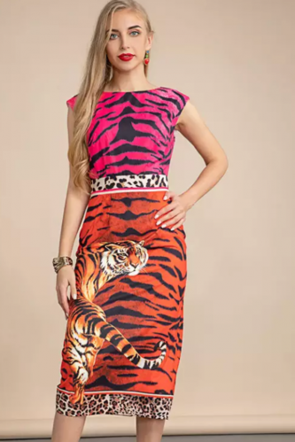 فستان تايقر لونين-ميدي