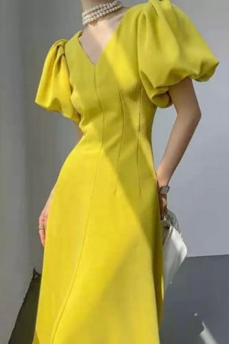 فستان أصغر باكمام بف