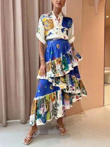 طقم قطعتين بألوان زاهية