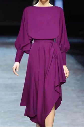 فستان باكمام بف