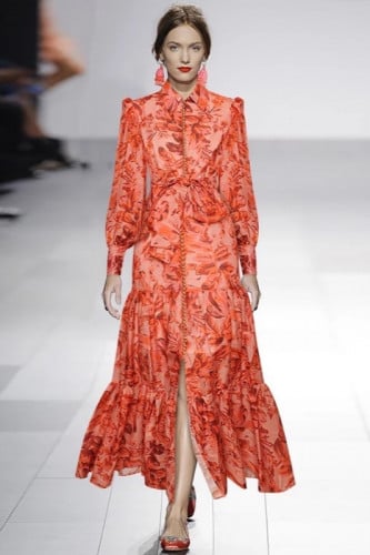 فستان مشجر طويل