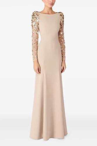 فستان سهرة فاخر مطرز الاكمام