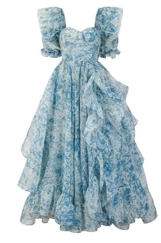 فستان رفلز من الاورغنزا