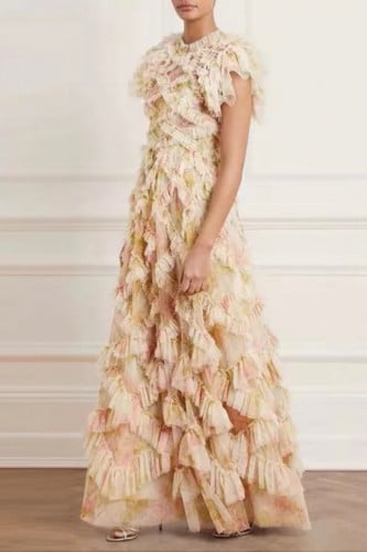 فستان تل مكشكش