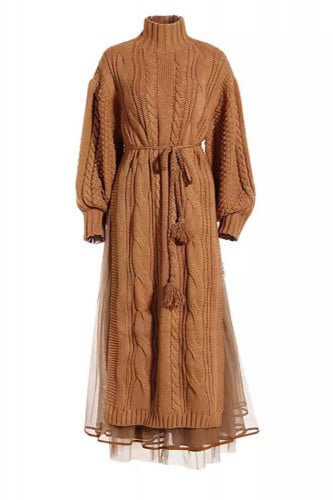 فستان من الصوف قطعتين