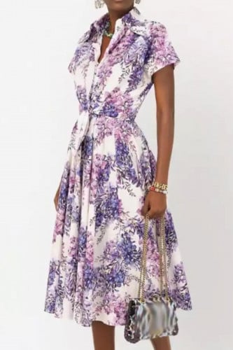 طقم قطعتين بطبعات ورود اللافندر