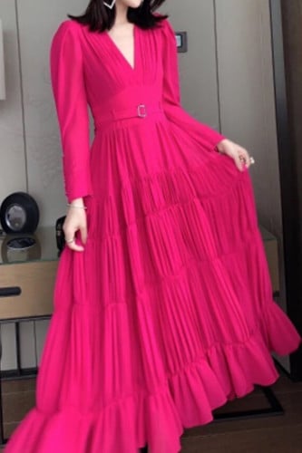 فستان ميدي بتصميم أنيق