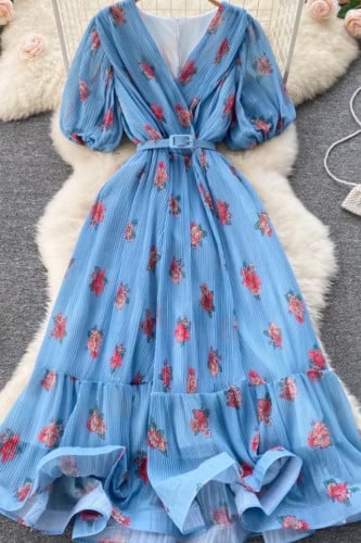 فستان بليسية مشجر