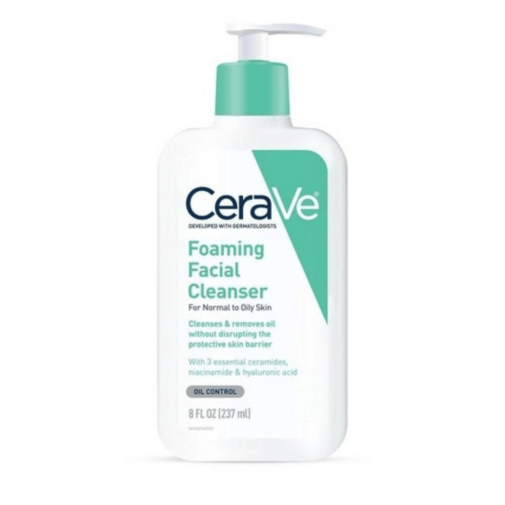 سيراڤي غسول للبشره الدهنيه والمختلطة والحساسه مع حمض الهيالورينك 236 ml