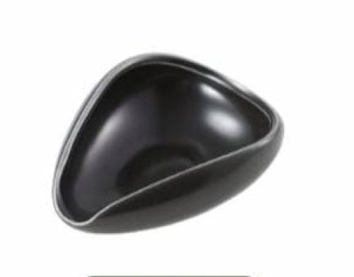 صحن قهوة أسود الخزفي