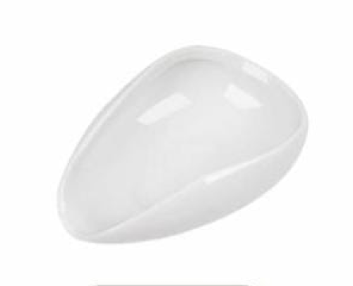 صحن قهوة أبيض الخزفي