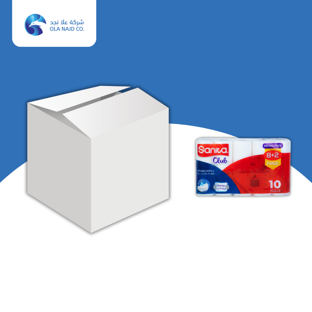 مناديل | سانيتا | كلوب | TH22TG0410 | مطبخ | 28 سم | 8+2 رول | 3 حبة