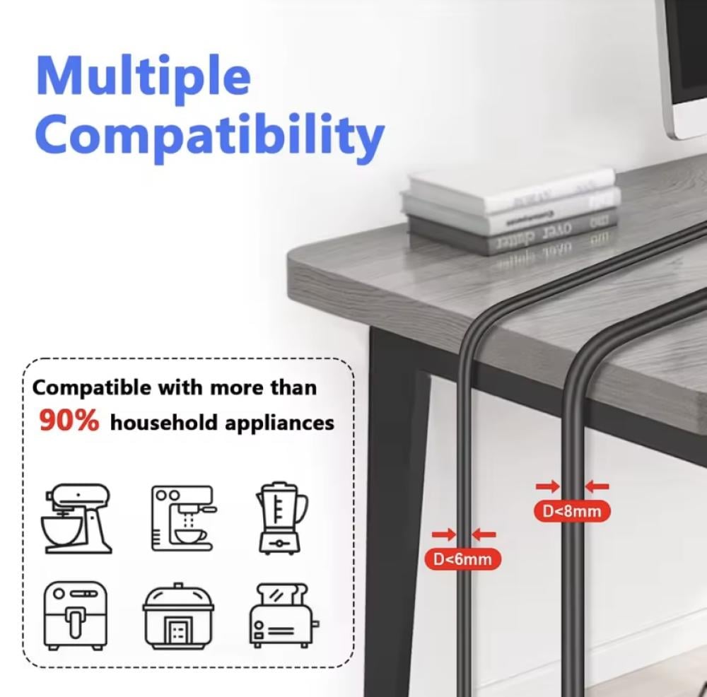 قطعتين من منظم كابلات مصمم لإدارة أسلاك الأجهزة وتأمينها. يتميز بتصميم مدمج مع أخدود لتثبيت الكابل وقاعدة لاصقة لسهولة تثبيته على الأجهزة أو الأسطح. متوفر بألوان متعددة، مما يمنع تشابك الأسلاك ويحافظ على مظهرها الأنيق.